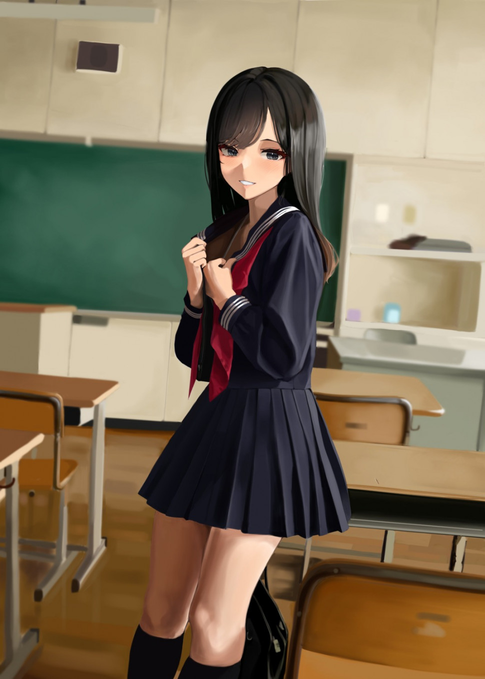 yande.re 957831 sample bra open_shirt pomp_(qhtjd0120) seifuku tagme undressing.jpg