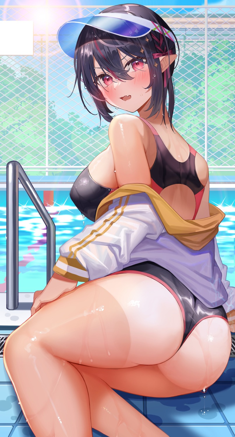 yande.re 958188 sample amahara_subaru ass gym_uniform indie_virtual_youtuber isonade_orca pointy_ears swimsuits tan_lines.jpg
