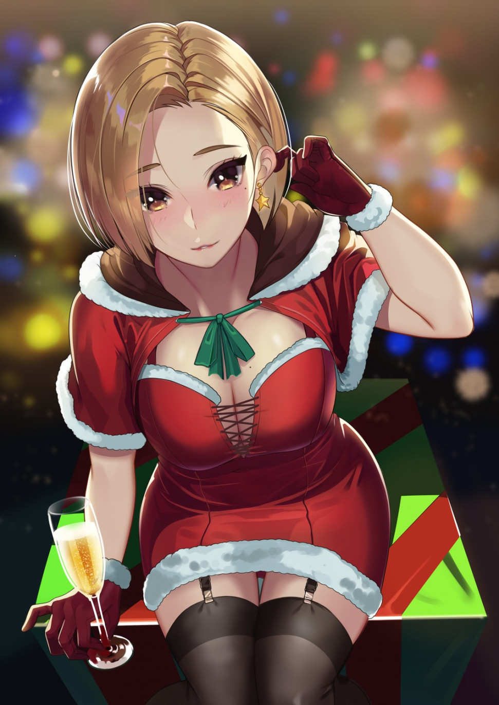 yande.re 597377 sample christmas cleavage dress kagematsuri stockings thighhighs.jpg