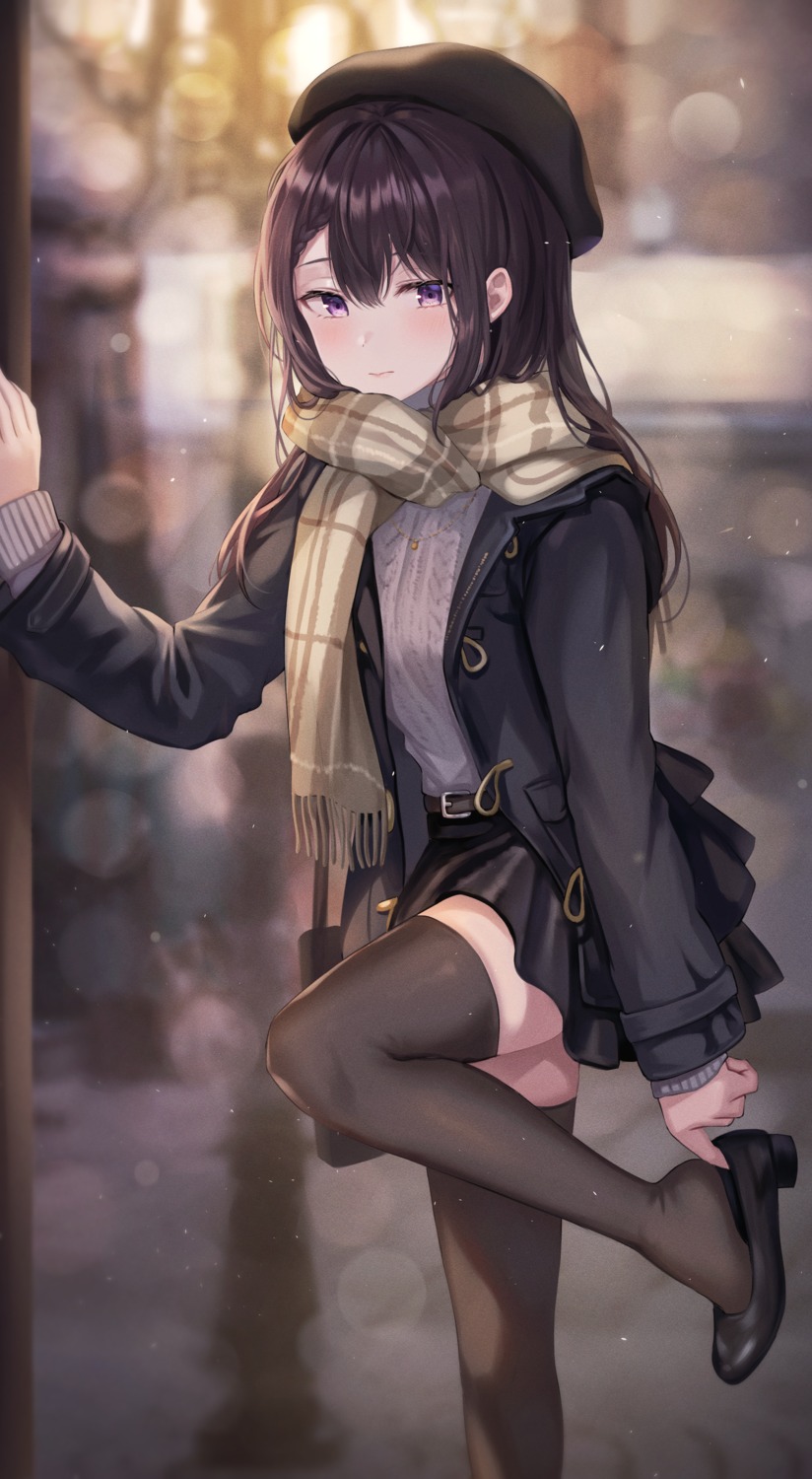 yande.re 704643 sample skirt_lift sweater thighhighs tokkyu.jpg