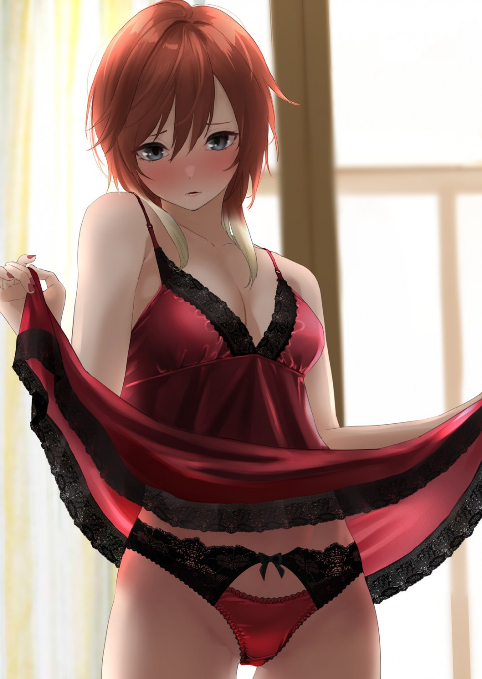 yande.re 1134662 sample aketa_mikoto lingerie pantsu skirt_lift tama_(seiga46239239) the_idolm@ster the_idolm@ster_shiny_colors.jpg