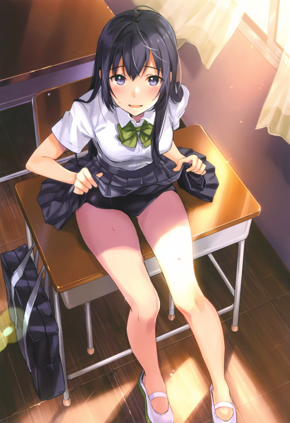 yande.re 1019786 sample school_swimsuit seifuku skirt_lift swimsuits tan_(tangent).jpg