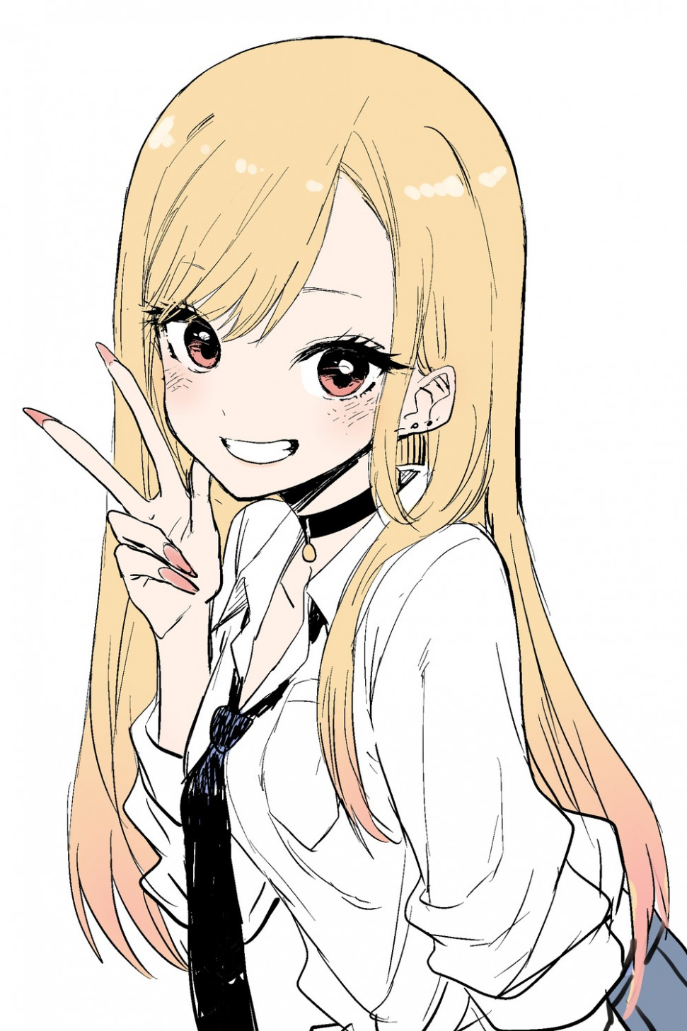 yande.re 919230 sample cleavage kitagawa_marin seifuku sketch sono_bisque_doll_wa_koi_wo_suru yamamoto_souichirou.jpg