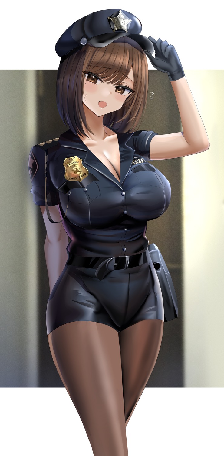 yande.re 942210 sample cleavage hanasaka_houcha pantyhose police_uniform.jpg