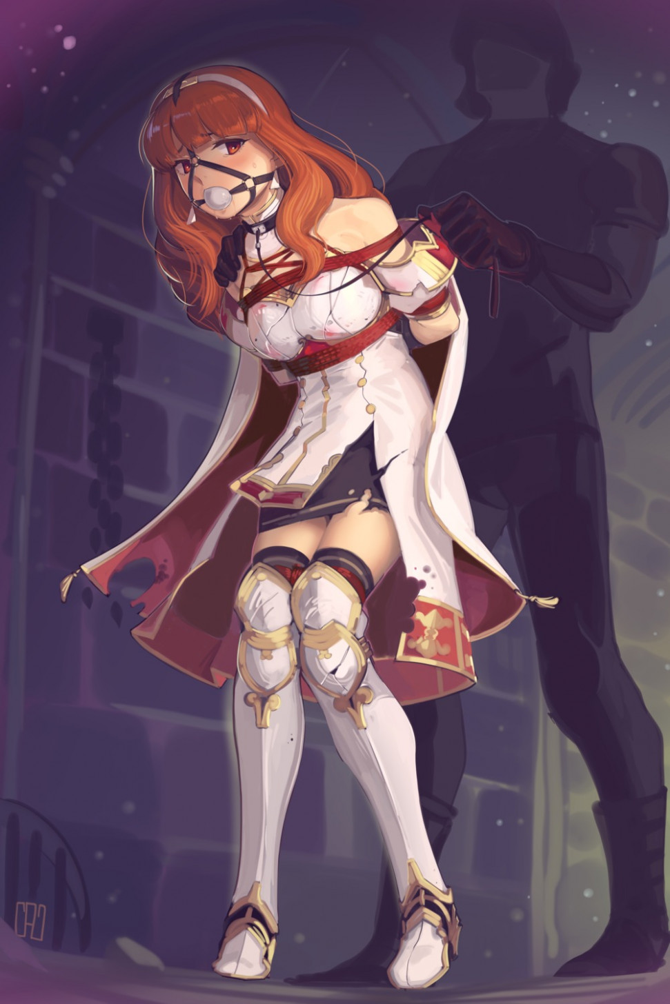 yande.re 885406 sample armor bondage celica_(fire_emblem) fire_emblem fire_emblem_echoes kaddo thighhighs torn_clothes.jpg