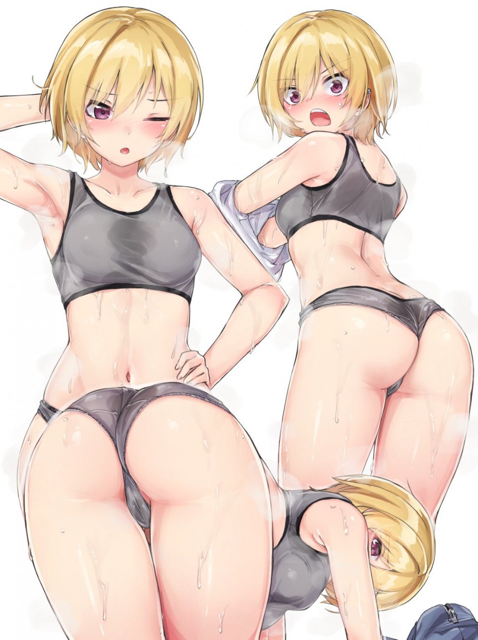 yande.re 792350 sample ass bra cameltoe pantsu saijou_juri the_idolm@ster the_idolm@ster_shiny_colors thong wet wet_clothes yoi_naosuke.jpg