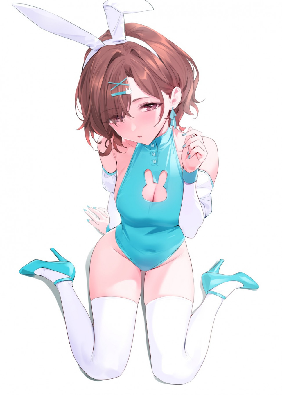 yande.re 921649 sample animal_ears bunny_ears bunny_girl cleavage heels higuchi_madoka the_idolm@ster the_idolm@ster_shiny_colors thighhighs yd_(orange_maru).jpg