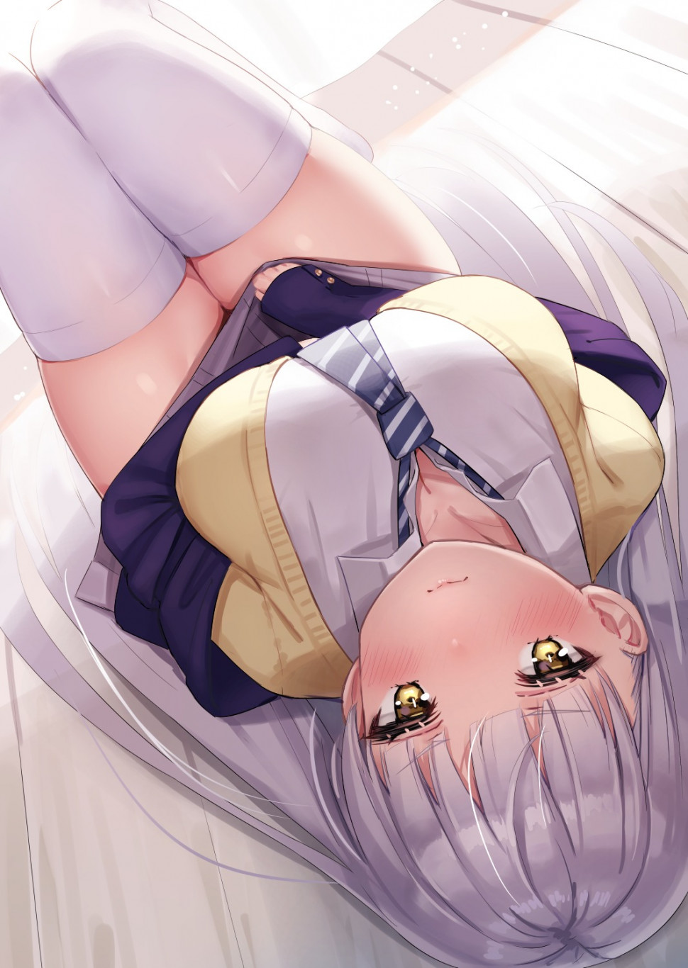 yande.re 596371 sample reinama seifuku skirt_lift sweater thighhighs.jpg
