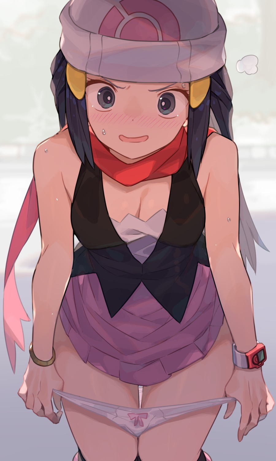 yande.re 791047 sample cleavage hikari_(pokemon) pantsu panty_pull pokemon skirt_lift spring20134 undressing.jpg