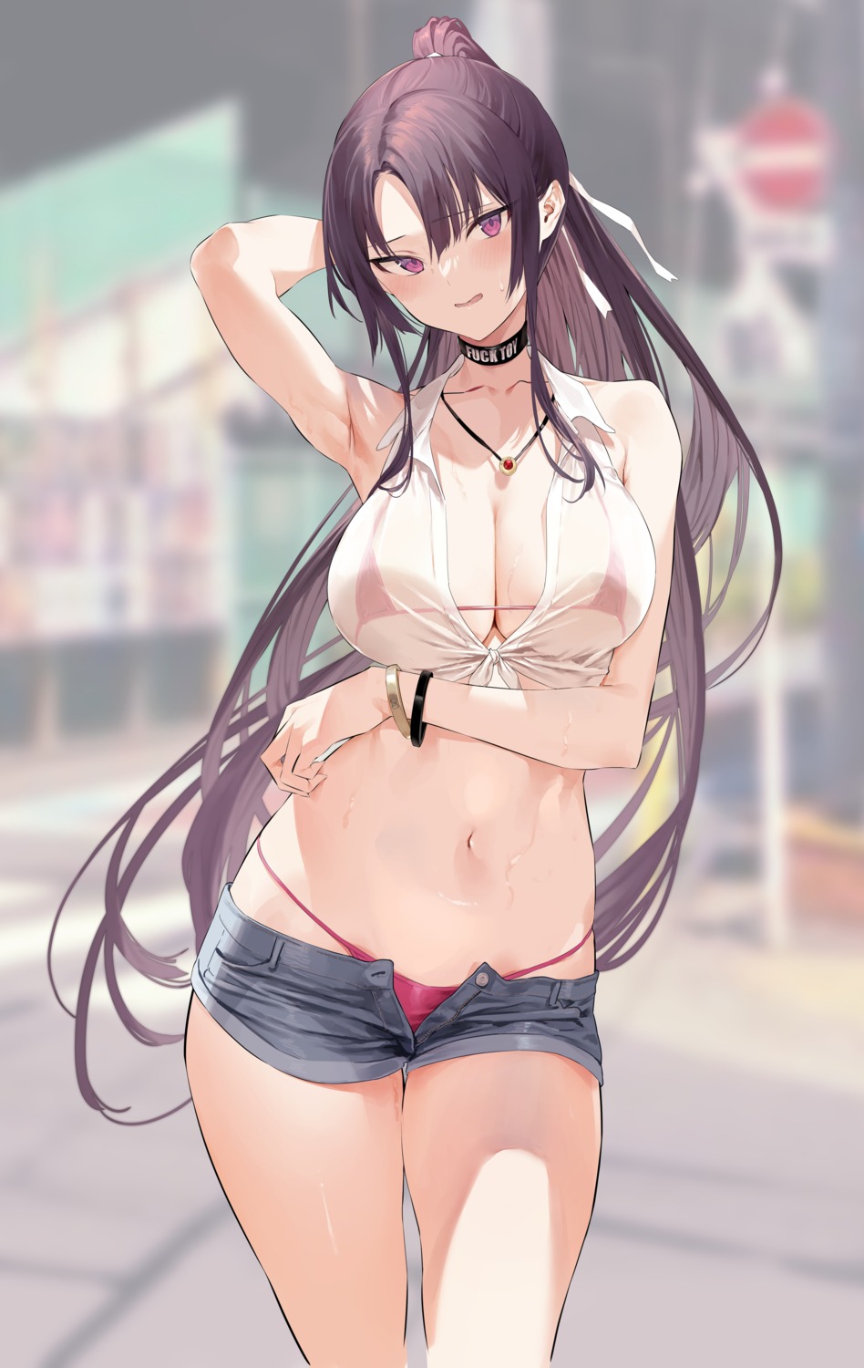 yande.re 1005360 sample bikini dress_shirt hiiragi_yuuichi open_shirt see_through swimsuits.jpg