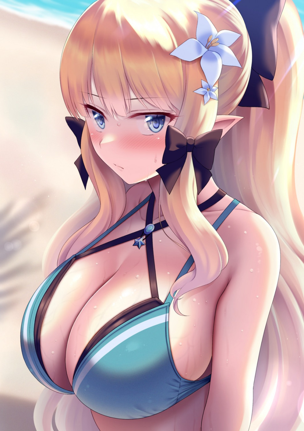 yande.re 950395 sample bikini_top pointy_ears princess_connect princess_connect!_re_dive sasaki_saren swimsuits yue_(show-ei).jpg