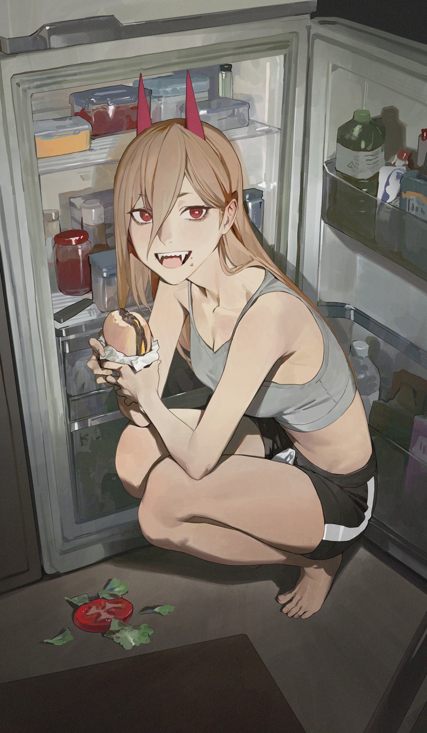 yande.re 993622 sample chainsaw_man cleavage cream devil horns mossi power_(chainsaw_man).jpg