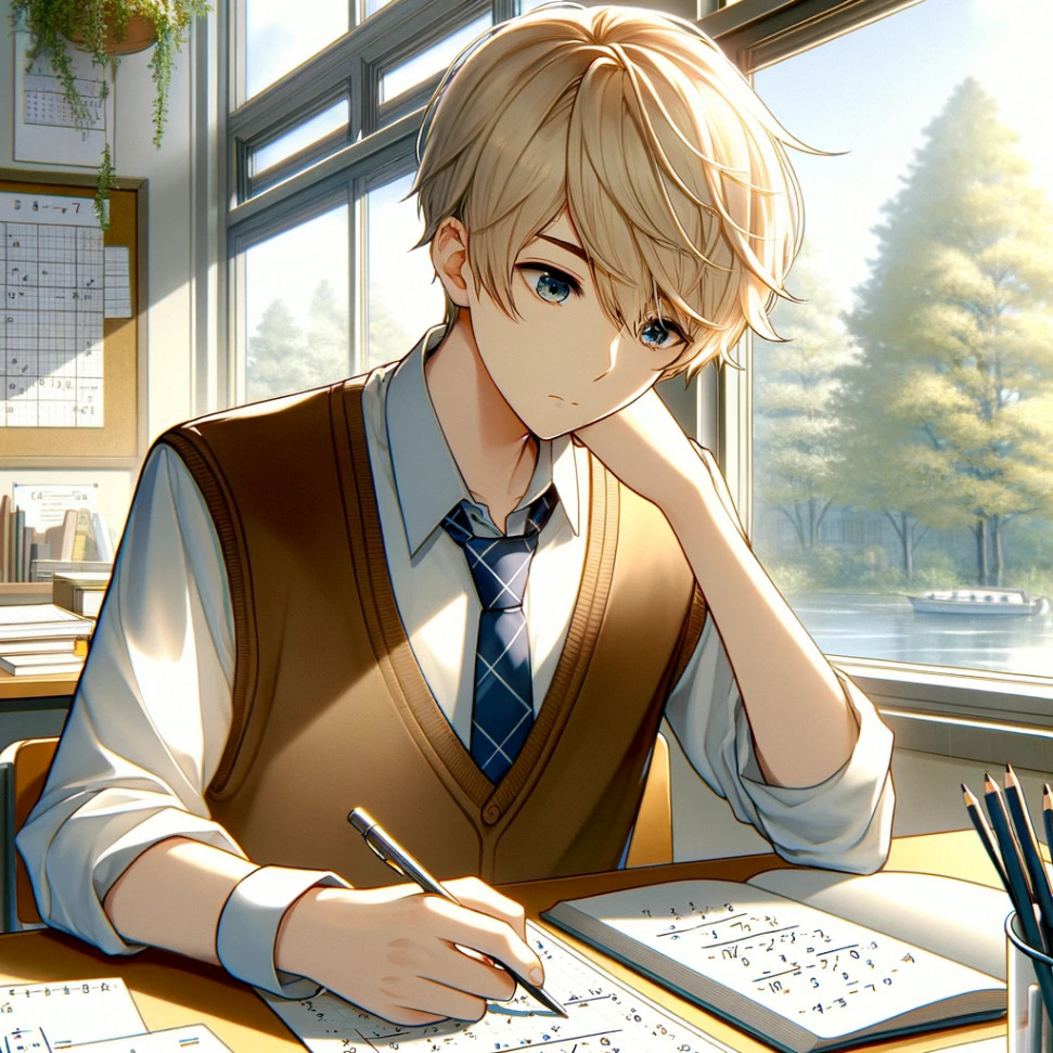 1_DALL·E 2024-03-29 02.05.30 - Adjust the scene to feature the student with a completely straight and neatly styled blond hair while solving calculus problems. Retain the compositio.jpg