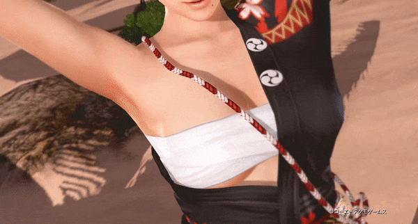 DoAXVenusVacation-MatsuriHayashi-Swimsuit-PV-Omake-4.gif